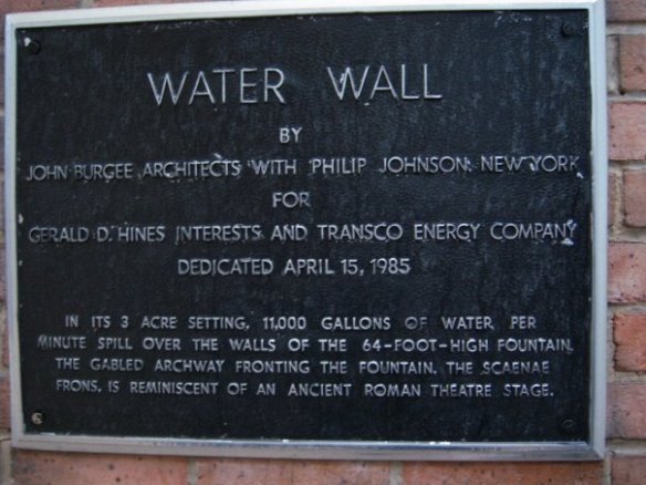 WaterWall Plaque